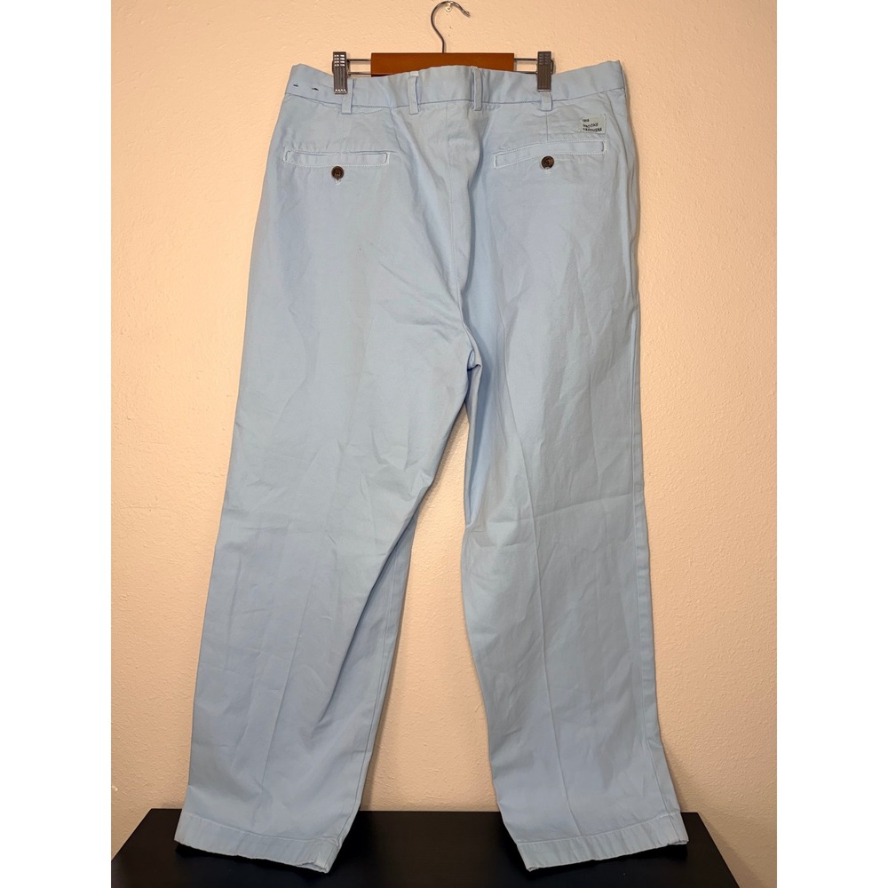 Brooks Brothers Clark Fit Chinos Mens 38x30 Light Blue Cotton Straight Leg Pants - Picture 2 of 4